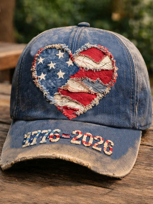 American flag Anniversary Printed Casual Unisex Hat gracestitchs