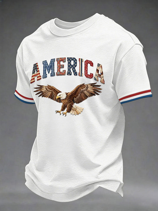Men's USA 1776-2026 Printed Casual T-Shirt gracestitchs