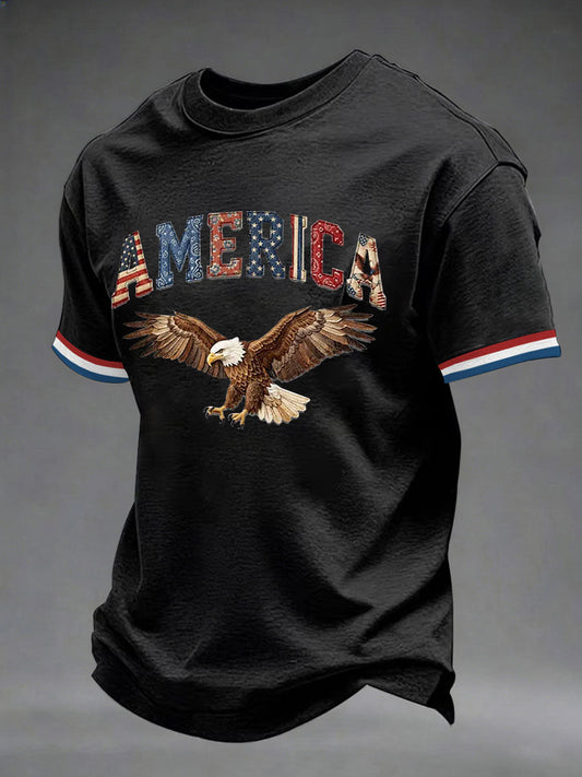 Men's USA 1776-2026 Printed Casual T-Shirt gracestitchs