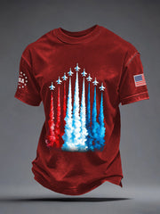 Men's USA Inspired Fighter Jets Print T-Shirt gracestitchs