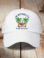 Unisex I'm Retired It's 5 O'clock Everywhere Parrot Print Hat gracestitchs