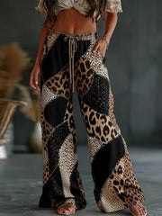 Women's Vintage Leopard Print Casual Pants gracestitchs