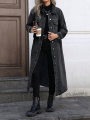 Women's Stylish Long Denim Jacket gracestitchs