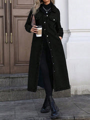 Women's Stylish Long Denim Jacket gracestitchs