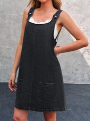 Women's Casual Overall Denim Short Dress gracestitchs