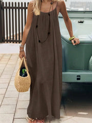 Women's Strappy Backless Long Dress gracestitchs