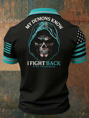Men's PTSD Awareness Veteran Printed Casual Tops