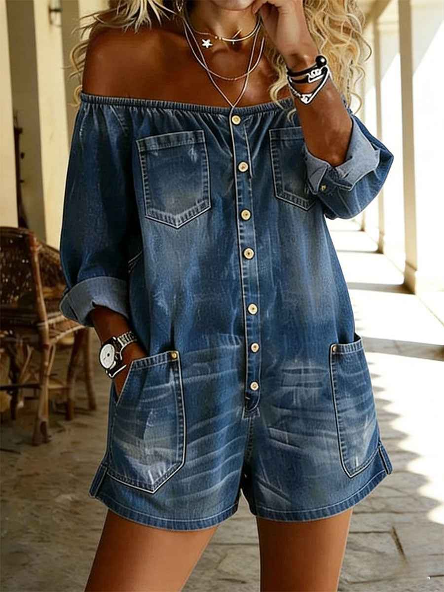 Women's Off-Shoulder Casual Jumpsuits