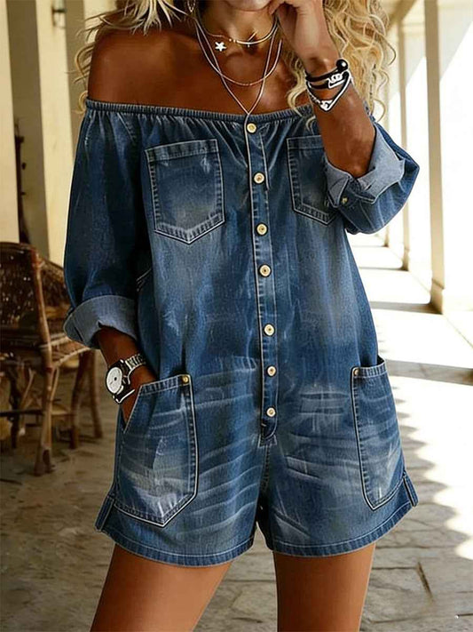 Women's Off-Shoulder Casual Jumpsuits