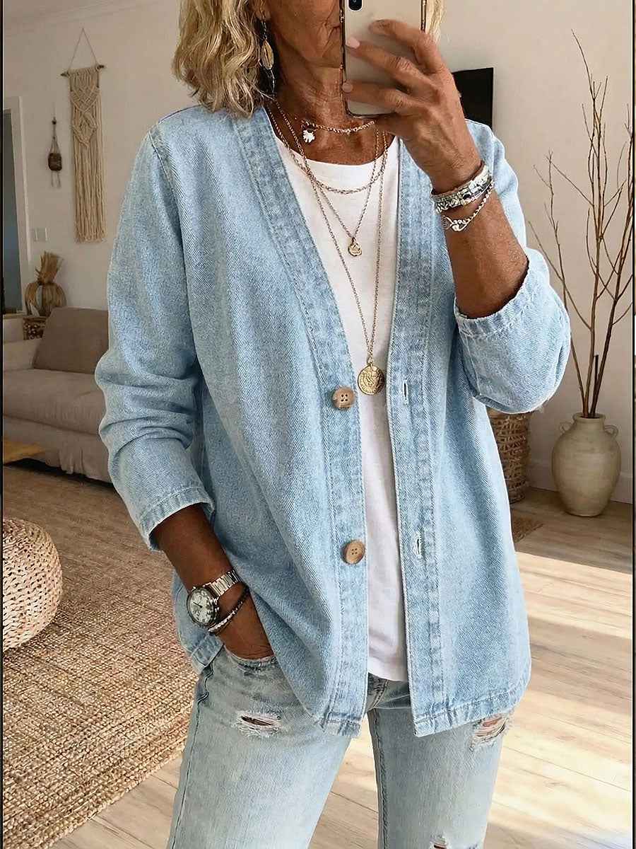 Women's Denim Casual Cardigan