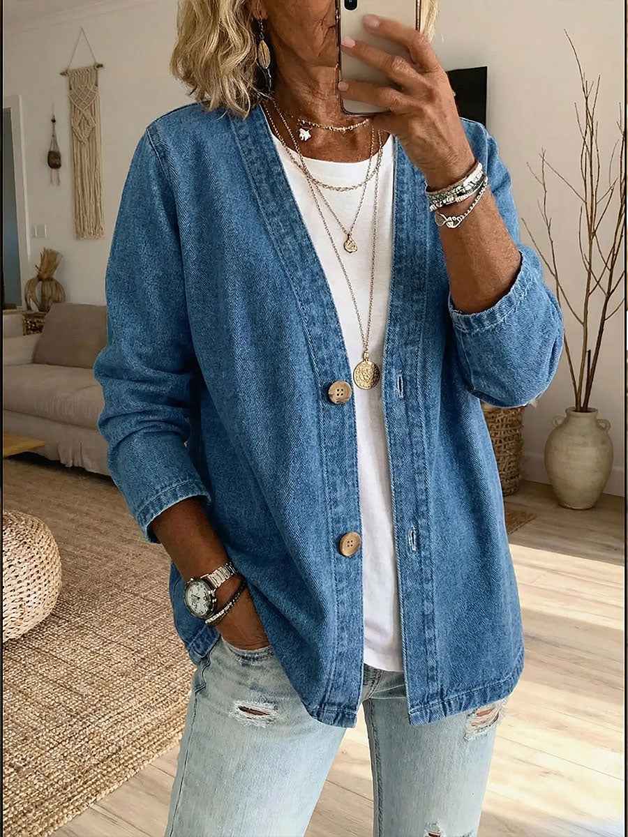 Women's Denim Casual Cardigan