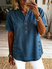 Women's denim casual tops