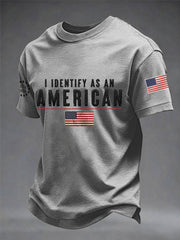 Men's I Identify As An American Casual Patriot Tee gracestitchs