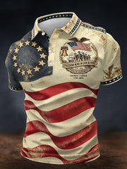 Men's 4th of July Descendant of Patroit Print Casual Tops gracestitchs