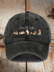 Unisex Love Not Labs Save The Beagles Print Hat gracestitchs