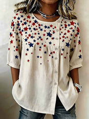 Women's Independence Day Print Top