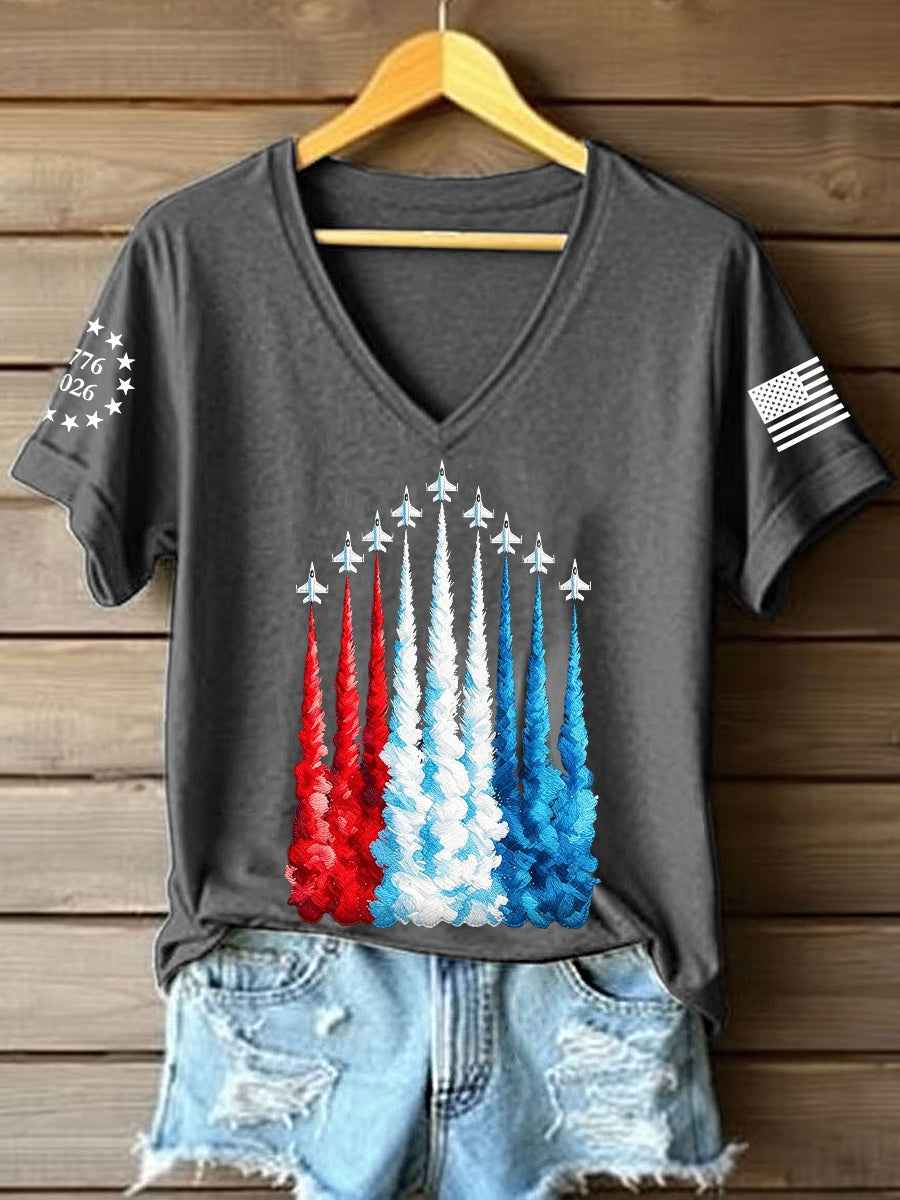 Women's America 1776-2026 V-Neck T-Shirt
