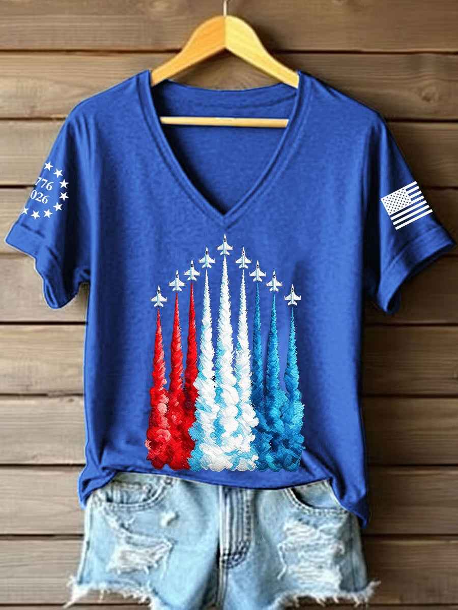 Women's America 1776-2026 V-Neck T-Shirt