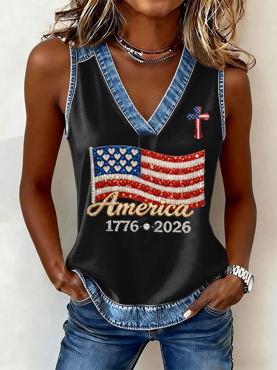 Women's America 1776-2026 Vest gracestitchs