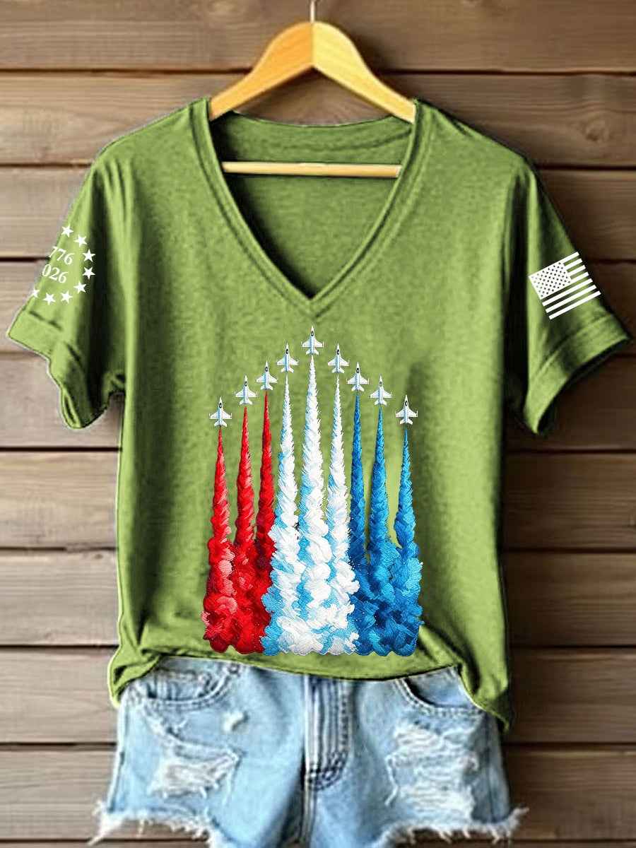 Women's America 1776-2026 V-Neck T-Shirt