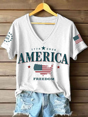 Women's America 1776-2026 V-Neck T-Shirt