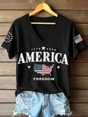Women's America 1776-2026 V-Neck T-Shirt