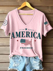 Women's America 1776-2026 V-Neck T-Shirt