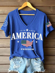 Women's America 1776-2026 V-Neck T-Shirt