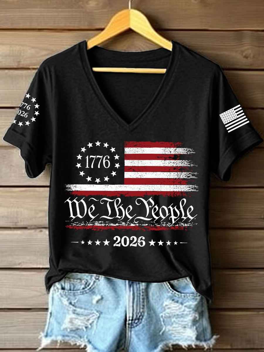Women's America 1776-2026 V-Neck T-Shirt