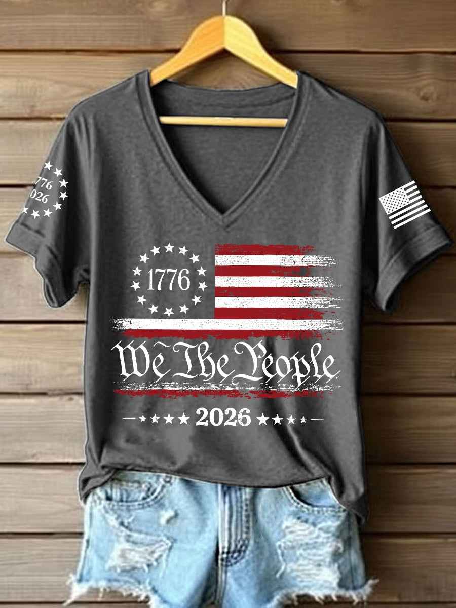 Women's America 1776-2026 V-Neck T-Shirt