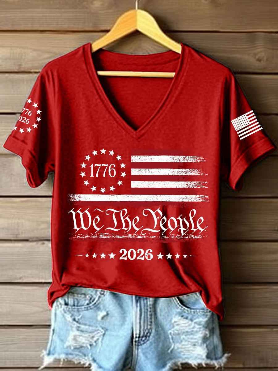 Women's America 1776-2026 V-Neck T-Shirt
