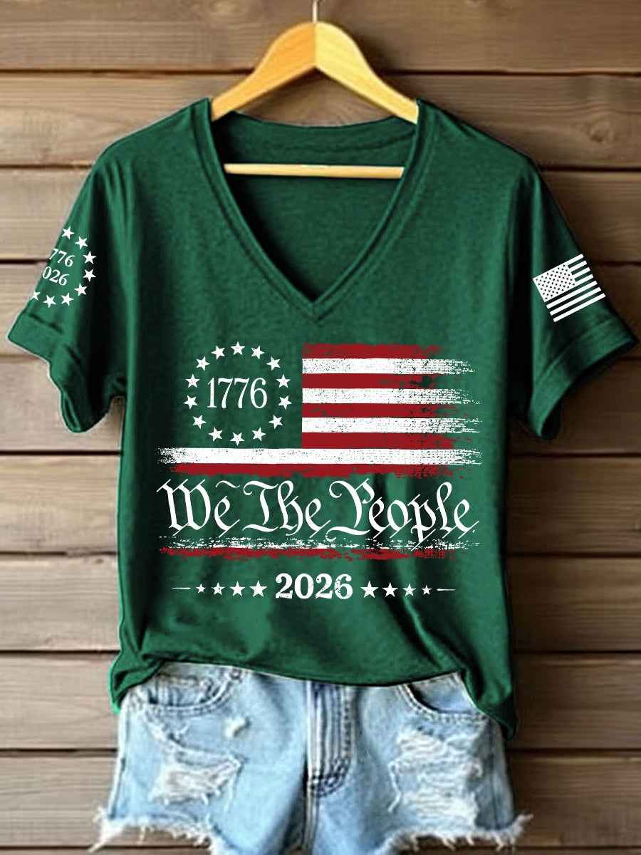 Women's America 1776-2026 V-Neck T-Shirt