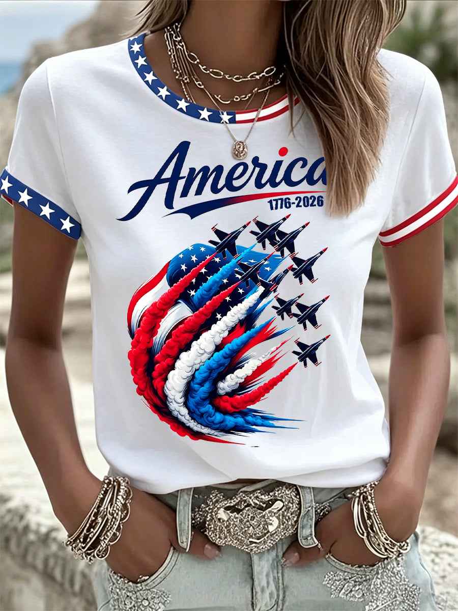 Women's Independence Day America 1776-2026 Print Tee
