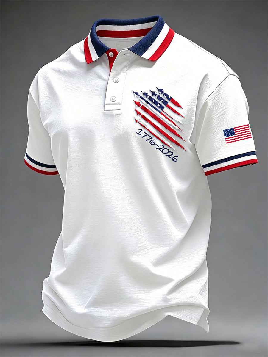 Men's Independence Day 1776-2026 Print Polo
