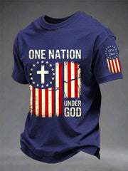 Men's Independence Day One Nation Under God Print Tee