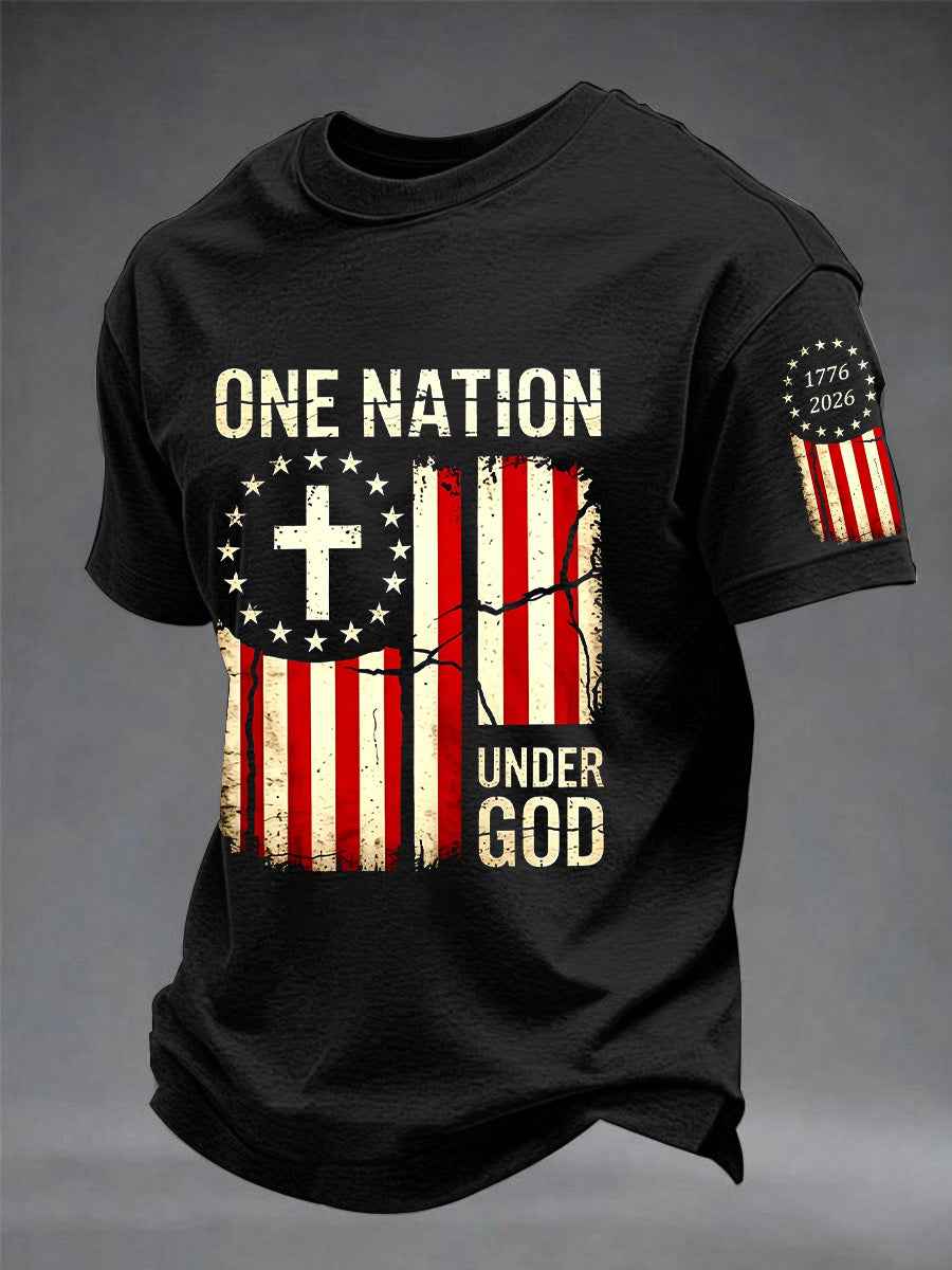 Men's Independence Day One Nation Under God Print Tee