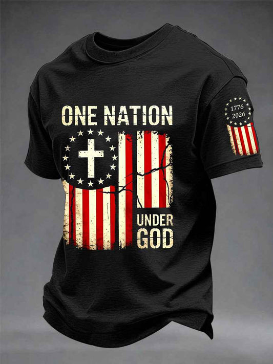 Men's Independence Day One Nation Under God Print Tee