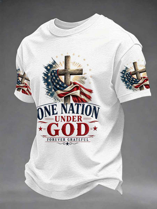 Men's Independence Day One Nation Under God Print Tee