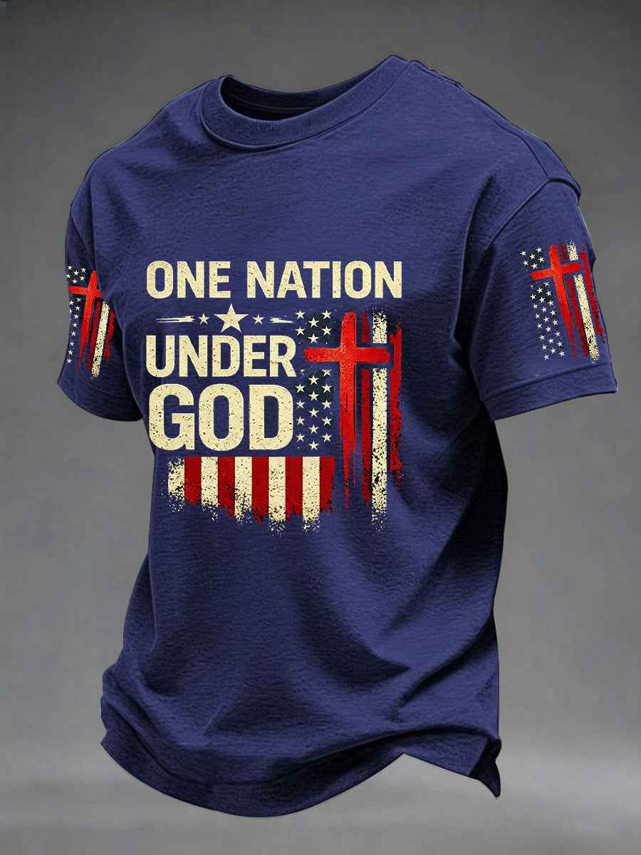 Men's Independence Day One Nation Under God Print Tee