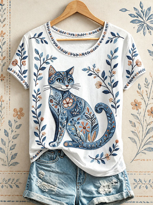 Women's short-sleeved T-shirt gracestitchs