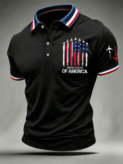 Men's United States Of America Independence Day Print Polo