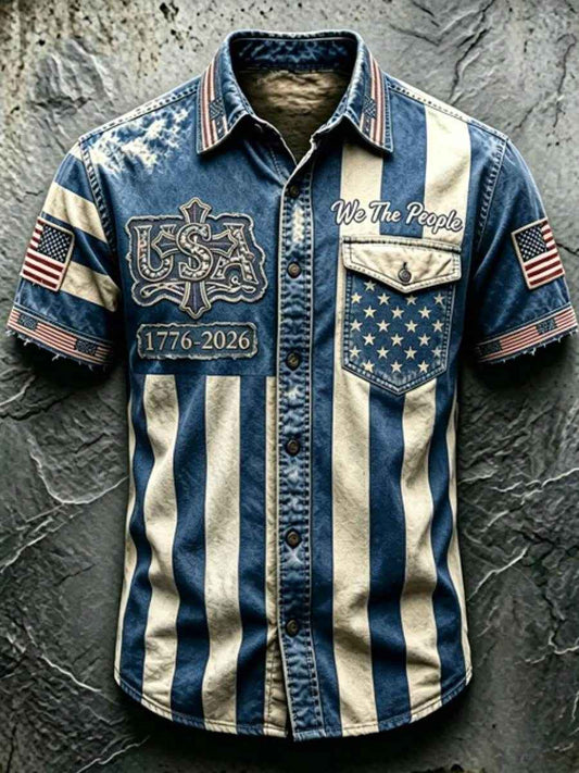 Men'S 250Th Anniversary National Faith Print Shirt