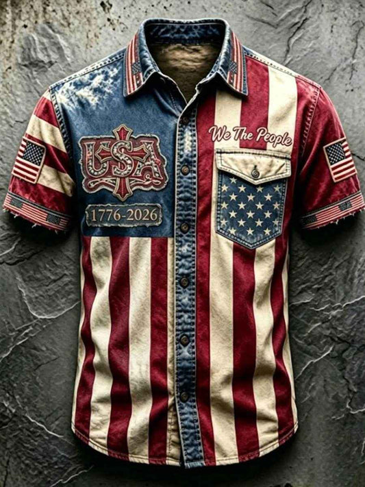 Men'S 250Th Anniversary National Faith Print Shirt
