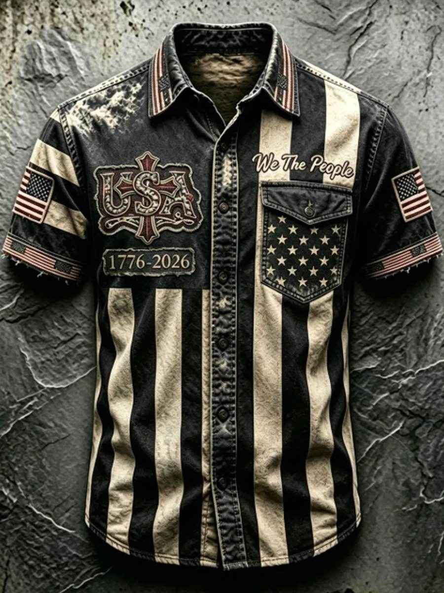 Men'S 250Th Anniversary National Faith Print Shirt