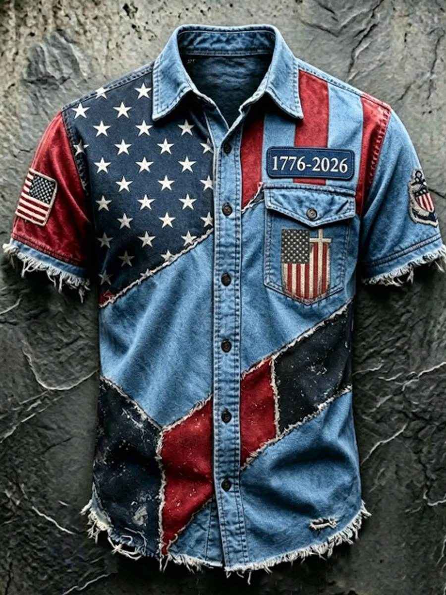 Men'S 250Th Anniversary National Print Shirt