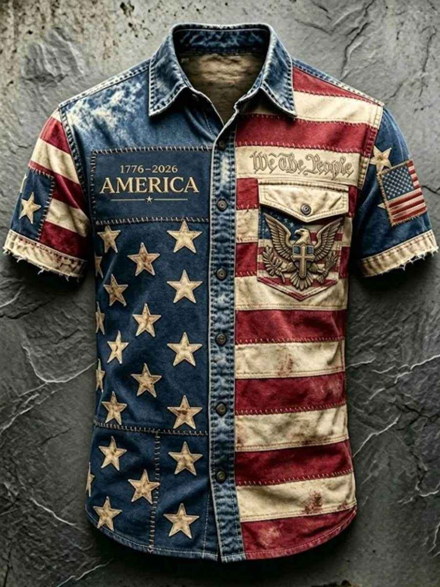 Men'S 250Th Anniversary National Faith Print Shirt