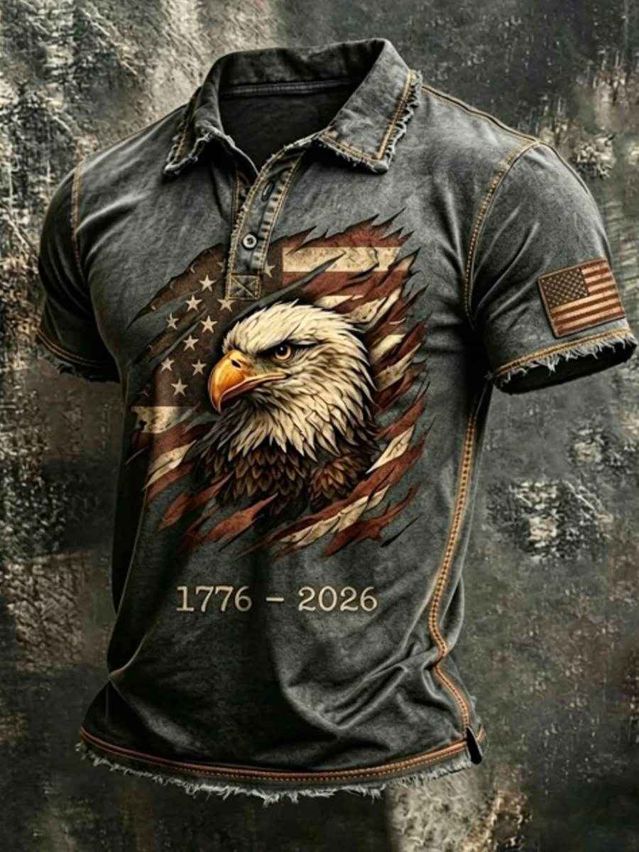 Men'S 250Th Anniversary Printed Casual T-Shirt