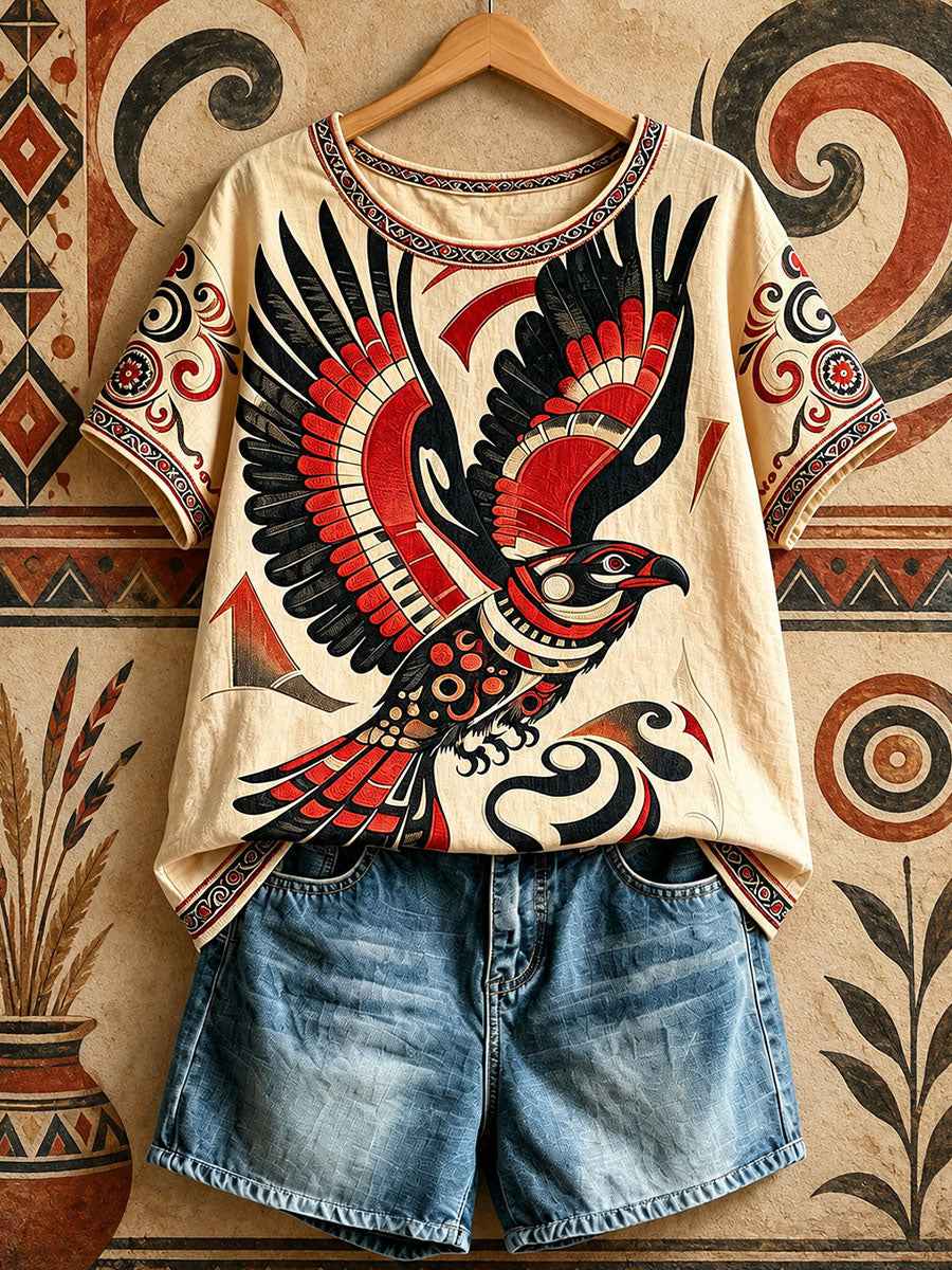 Women's Native Eagle Art Tops