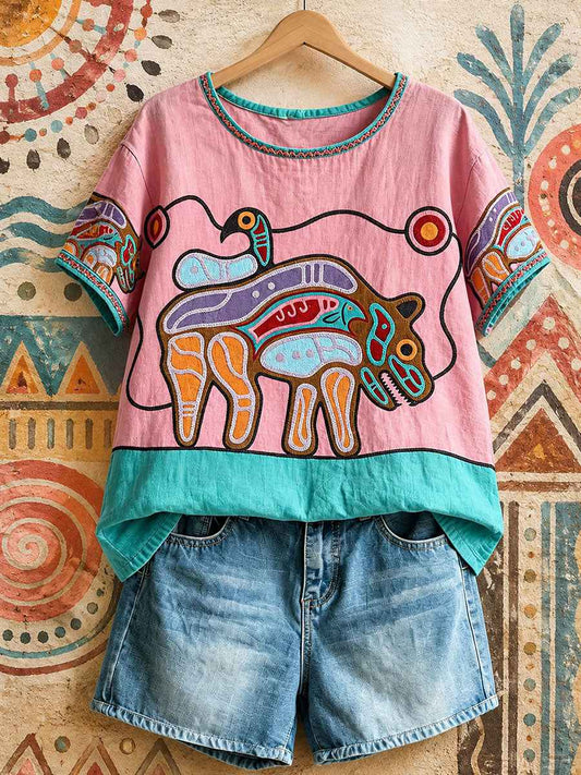 Women's Native Bear Art Tops
