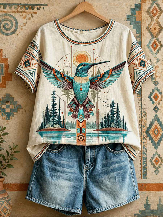 Women's Native Hummingbird Art Tops